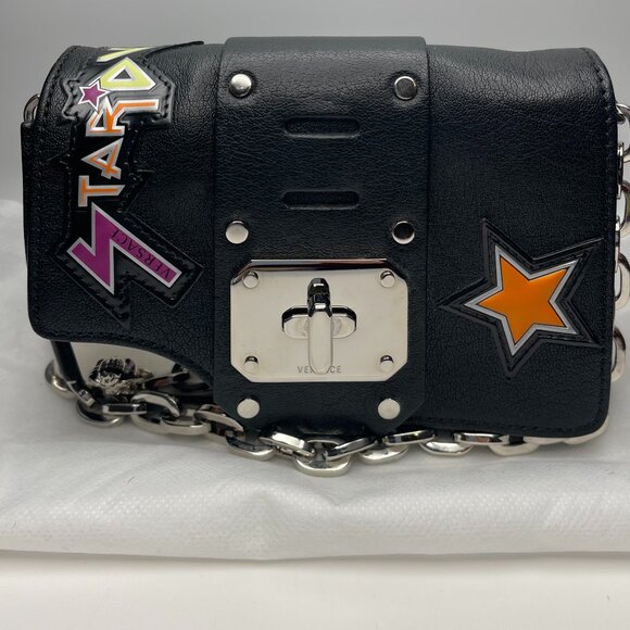 Versace Leather Rockstud Chain-Link Mini Bag - Preowned - Picture 1 of 15